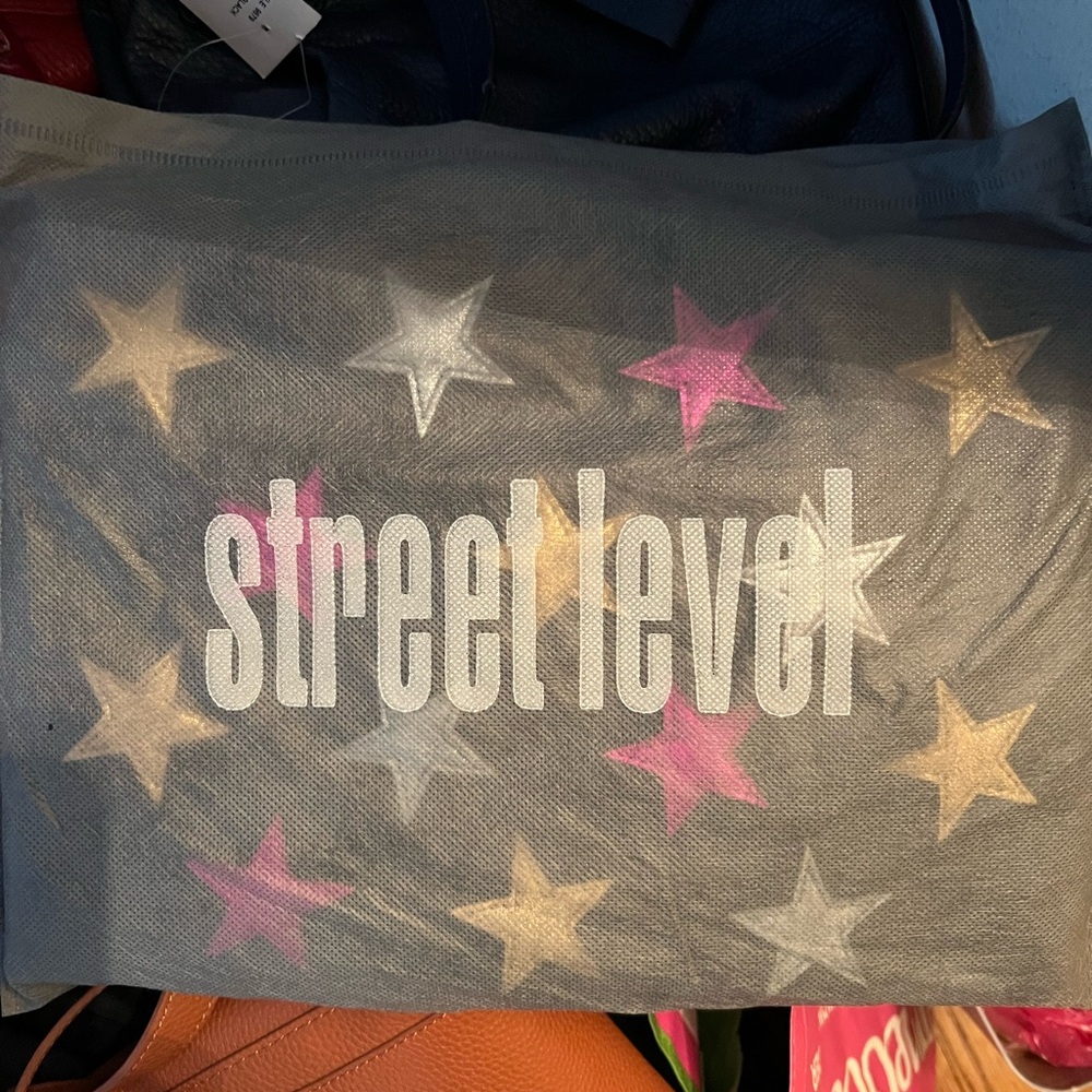 Street Level Black Clutch with Star Accents - Picture 2 of 2